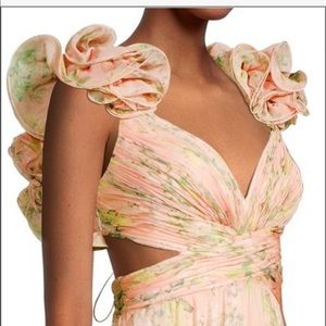 Mac Duggal Floral Chiffon Gown